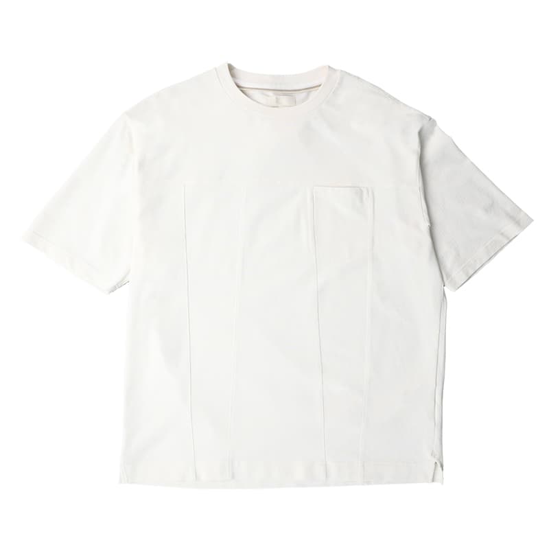 白Tシャツ メンズ 切り替えデザイン ゆったり半袖