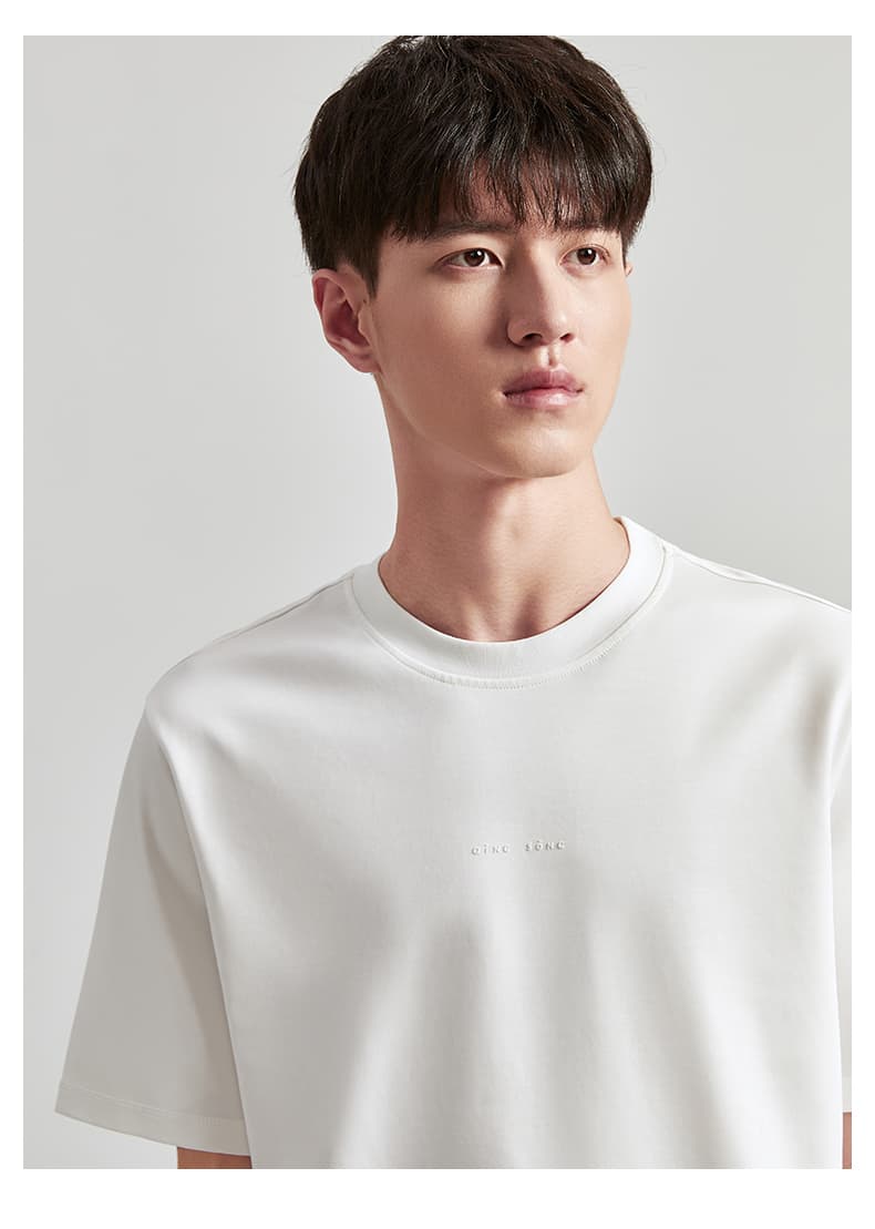 白Tシャツ メンズ すっきり着こなせる上質綿半袖