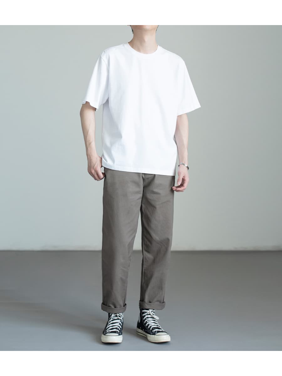 白Tシャツ メンズ丸首半袖白無地基本型Tシャツ